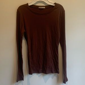 Brown basic ribbed shirt size medium